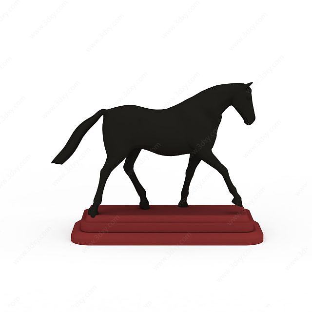 小马雕塑3D模型