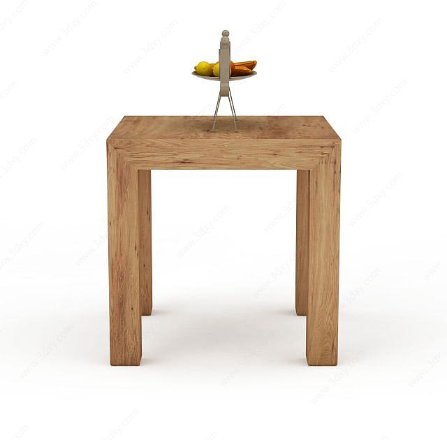 客厅实木桌子3D模型