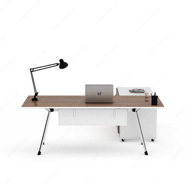办公室电脑桌3D模型