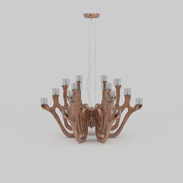 中式吊灯3D模型