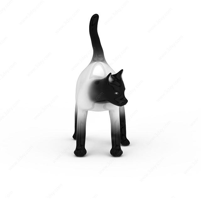 工艺品猫3D模型