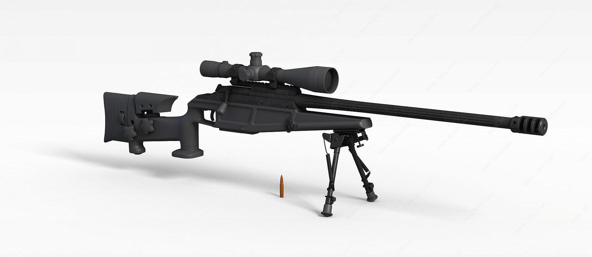 M3冲锋枪3D模型