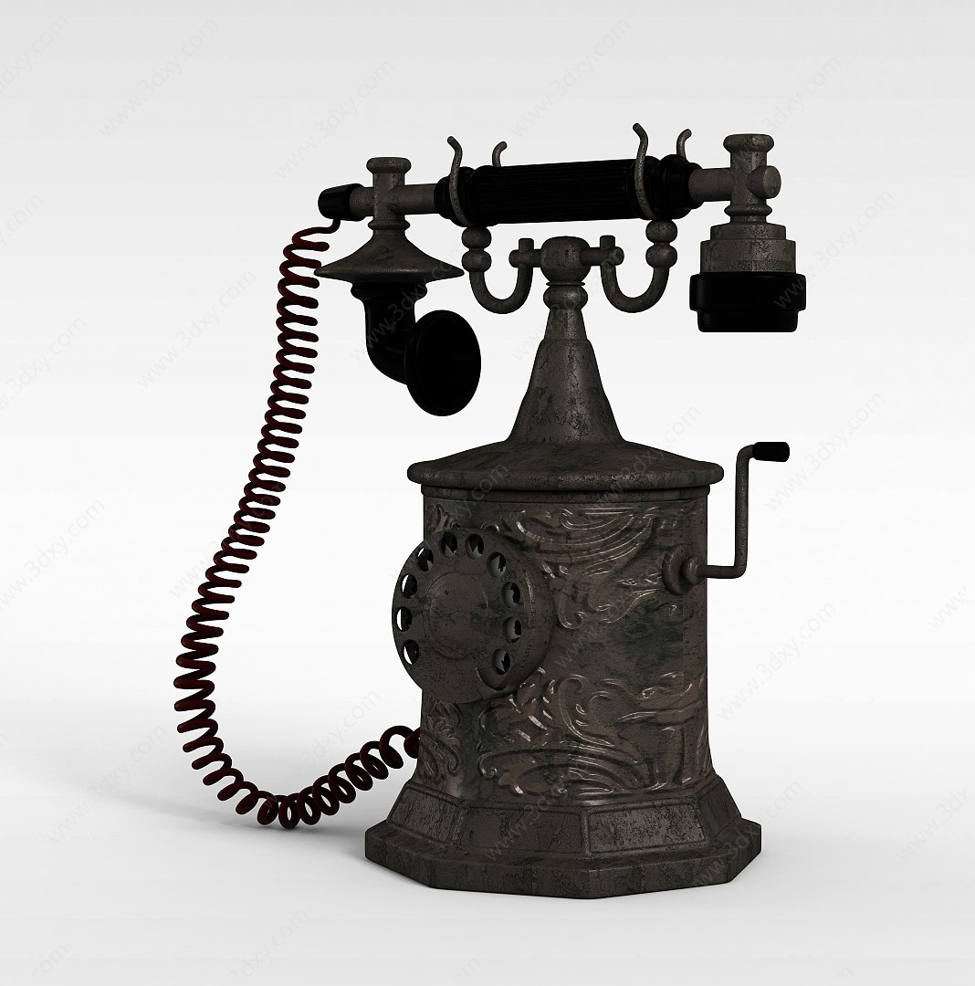 老式电话3D模型