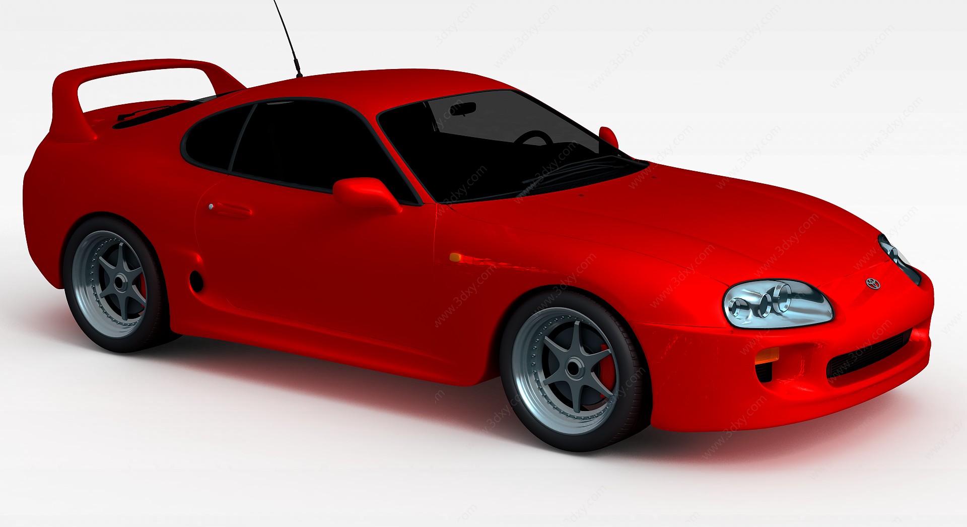 红色轿车3D模型