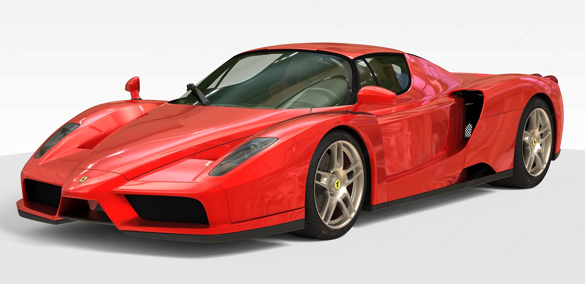 红色跑车3D模型