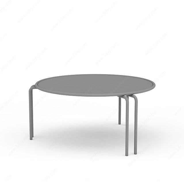 圆形饭桌3D模型