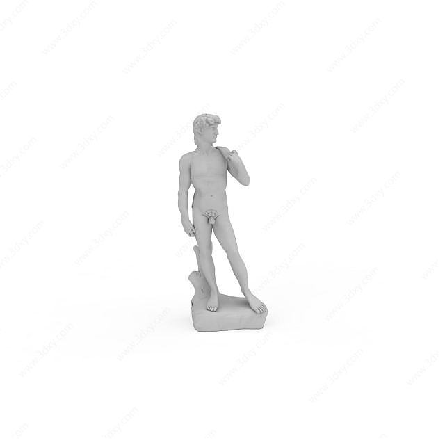 大卫米开朗基罗雕塑3D模型