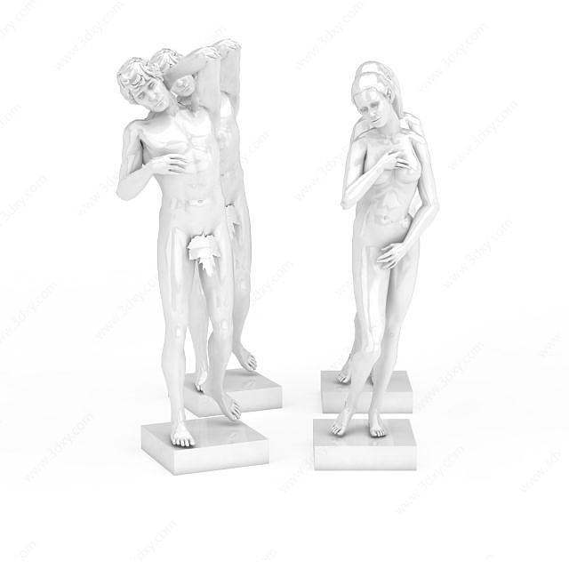 人体雕塑3D模型