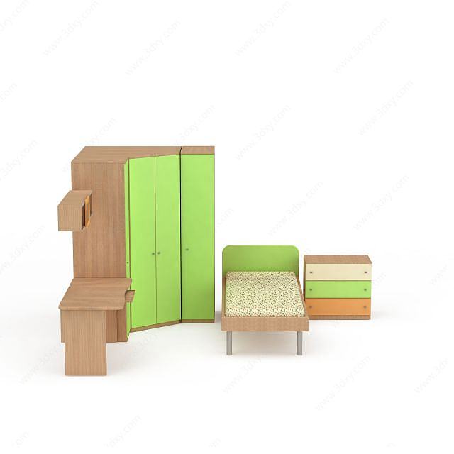 现代简约风格家具组合3D模型