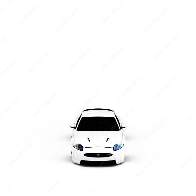 白色小汽车3D模型