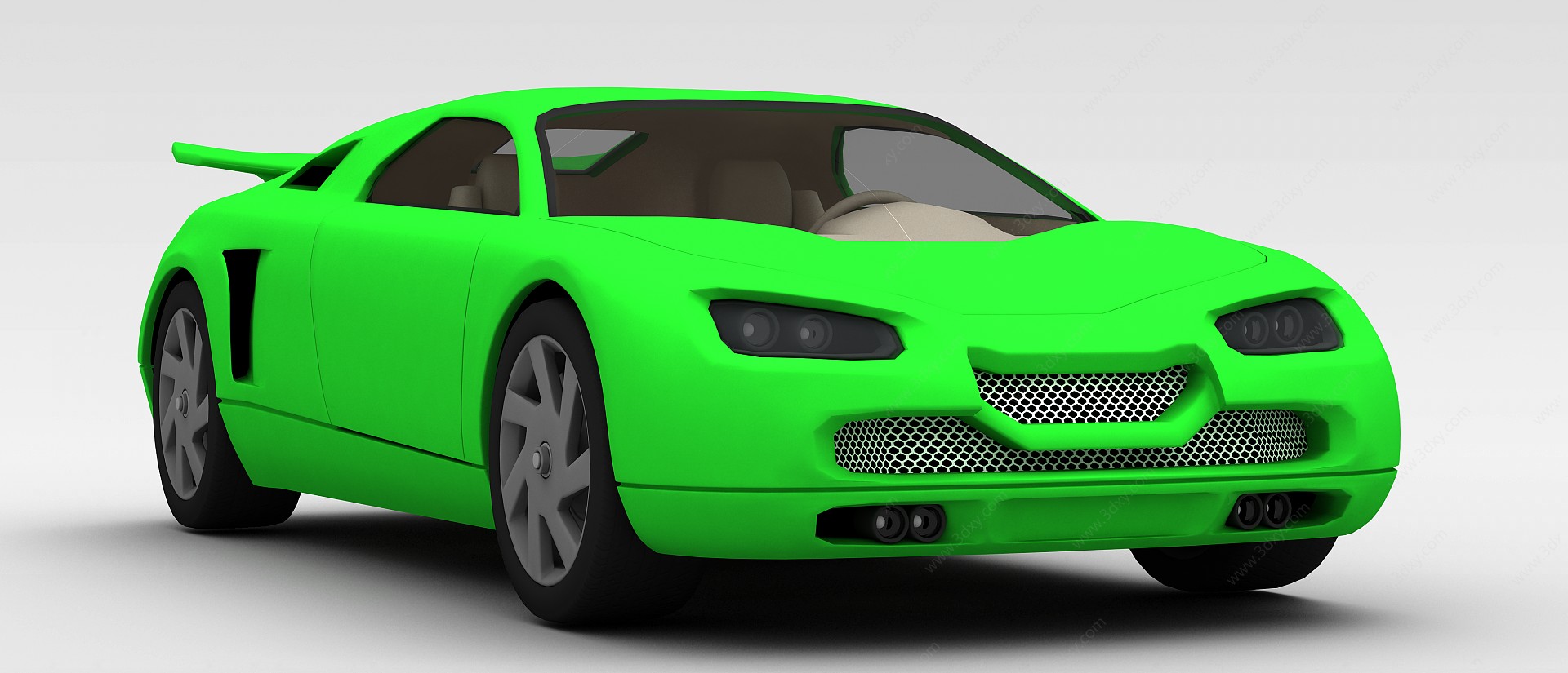 绿色跑车3D模型