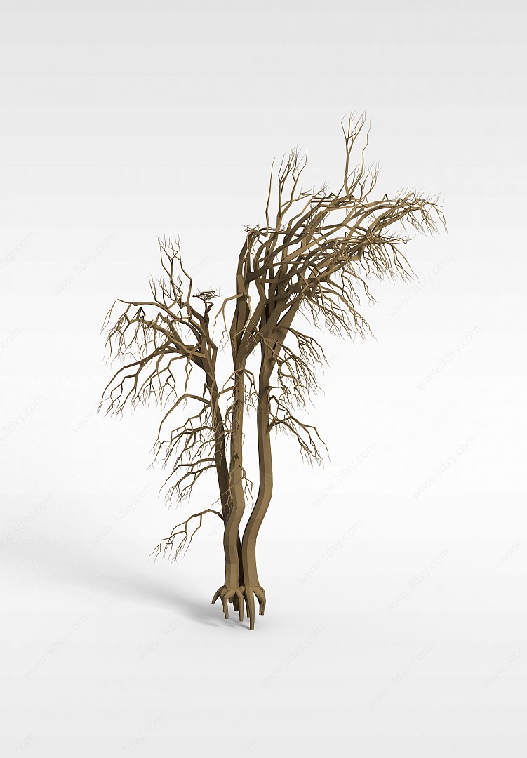 干枯树干3D模型