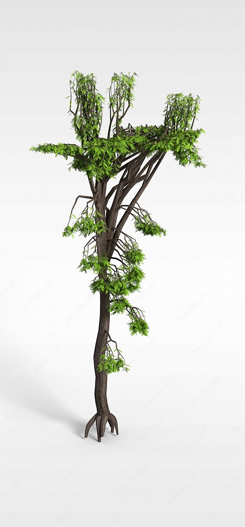 游戏植物树3D模型