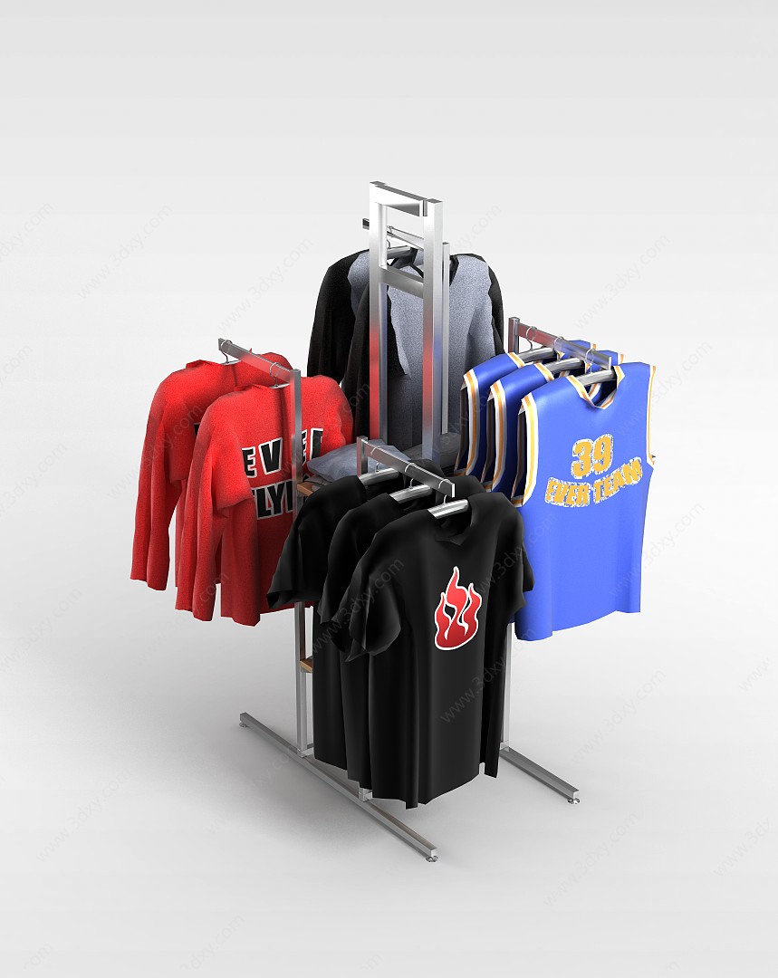 篮球服装架3D模型