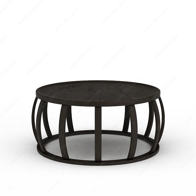 现代鼓形圆凳3D模型
