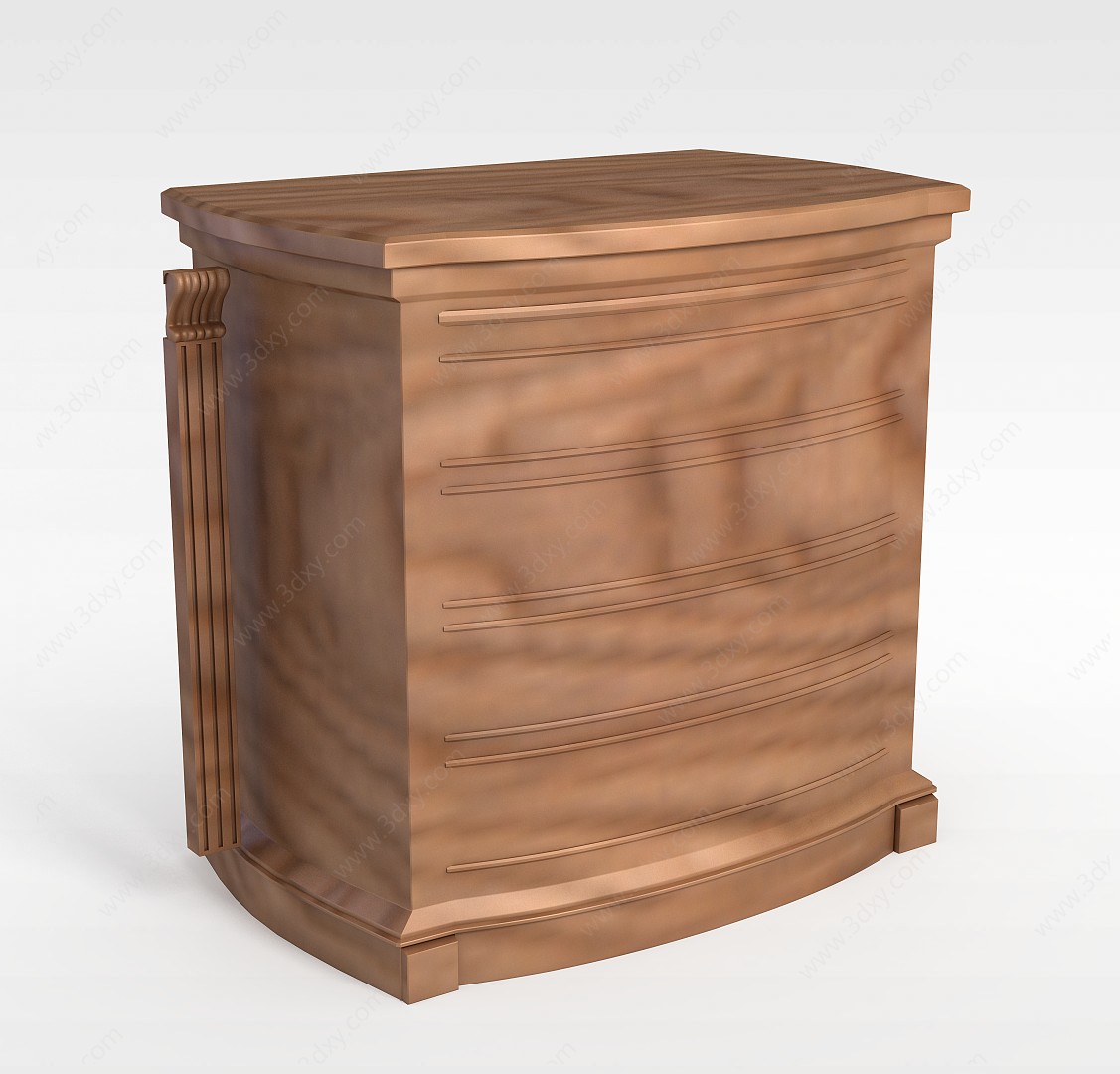 现代实木柜子3D模型
