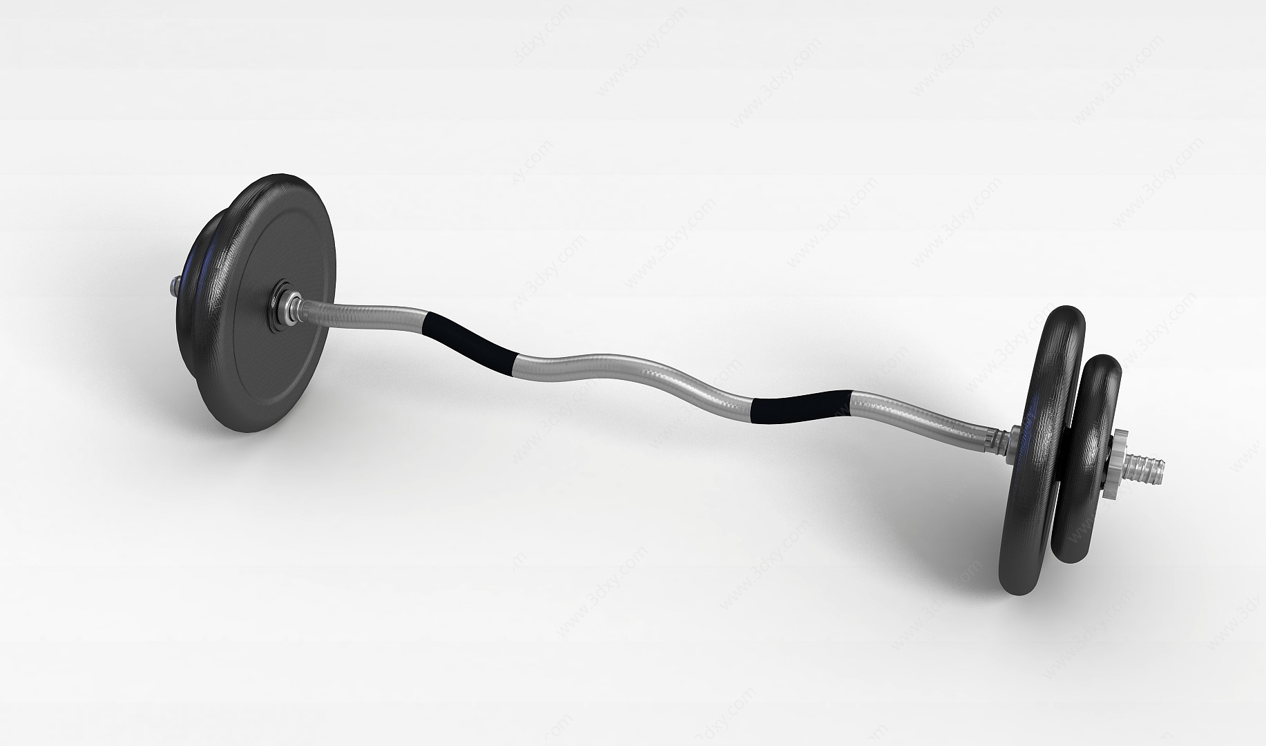 健身器材杠铃3D模型