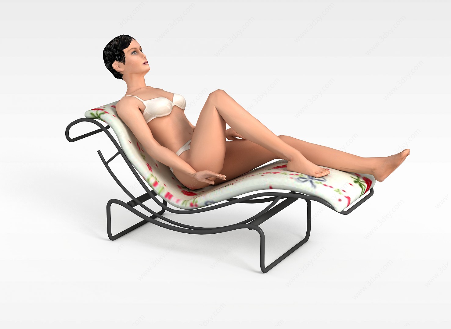 沙滩浴女人3D模型