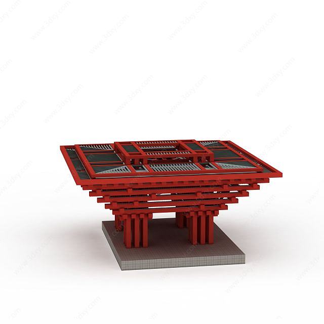 知名建筑世博会中国馆3D模型