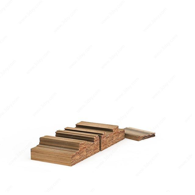 木材板材3D模型