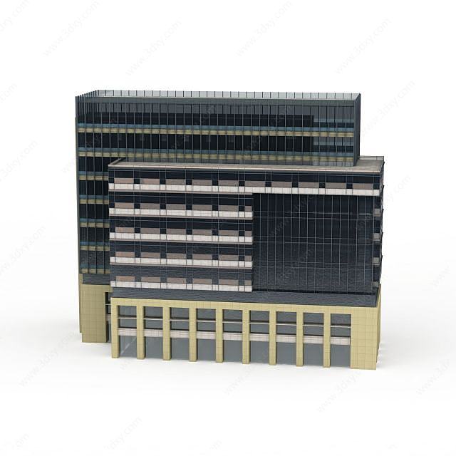 商业办公楼配楼3D模型