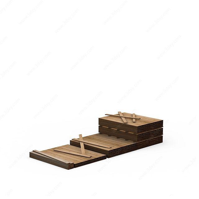 建筑木材3D模型