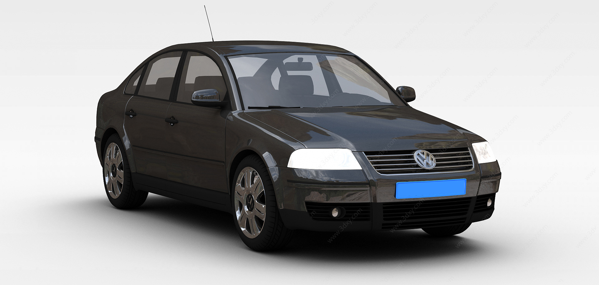 灰色小轿车3D模型