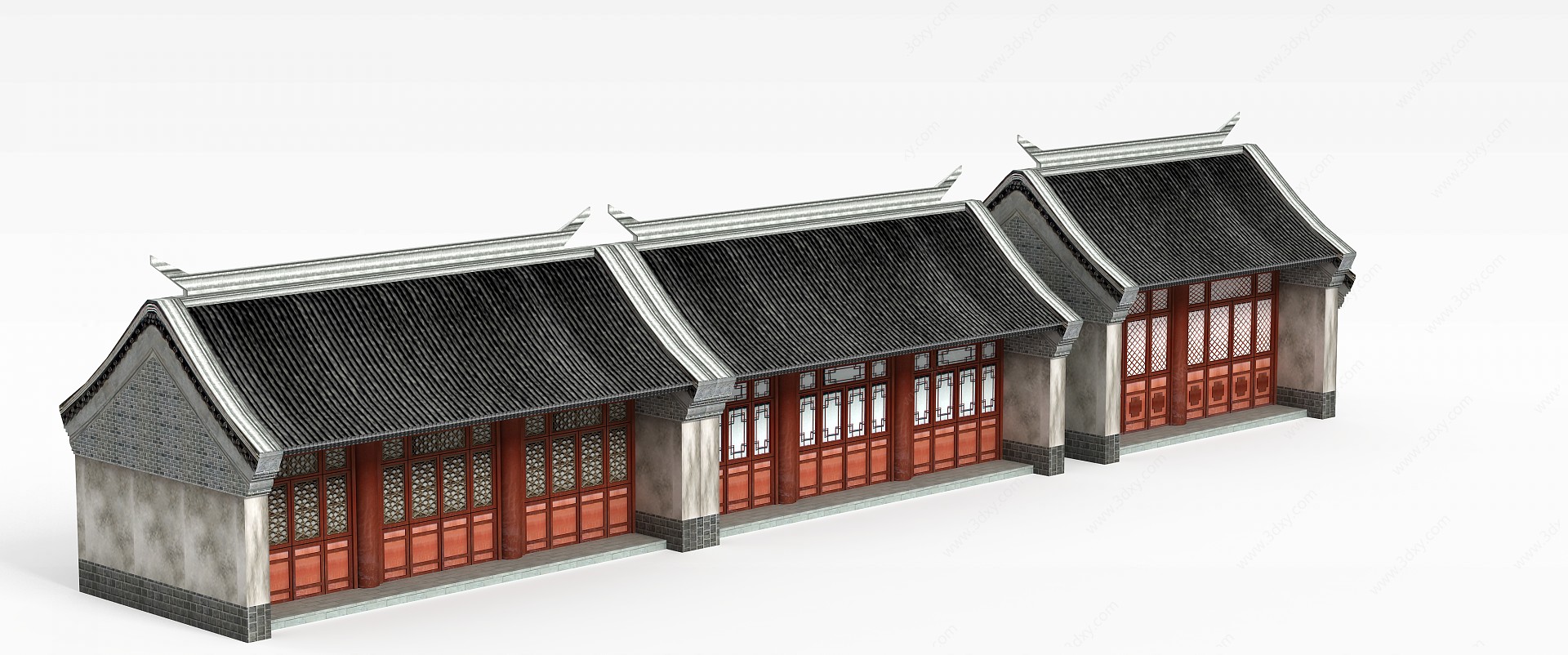 古代民居建筑3D模型