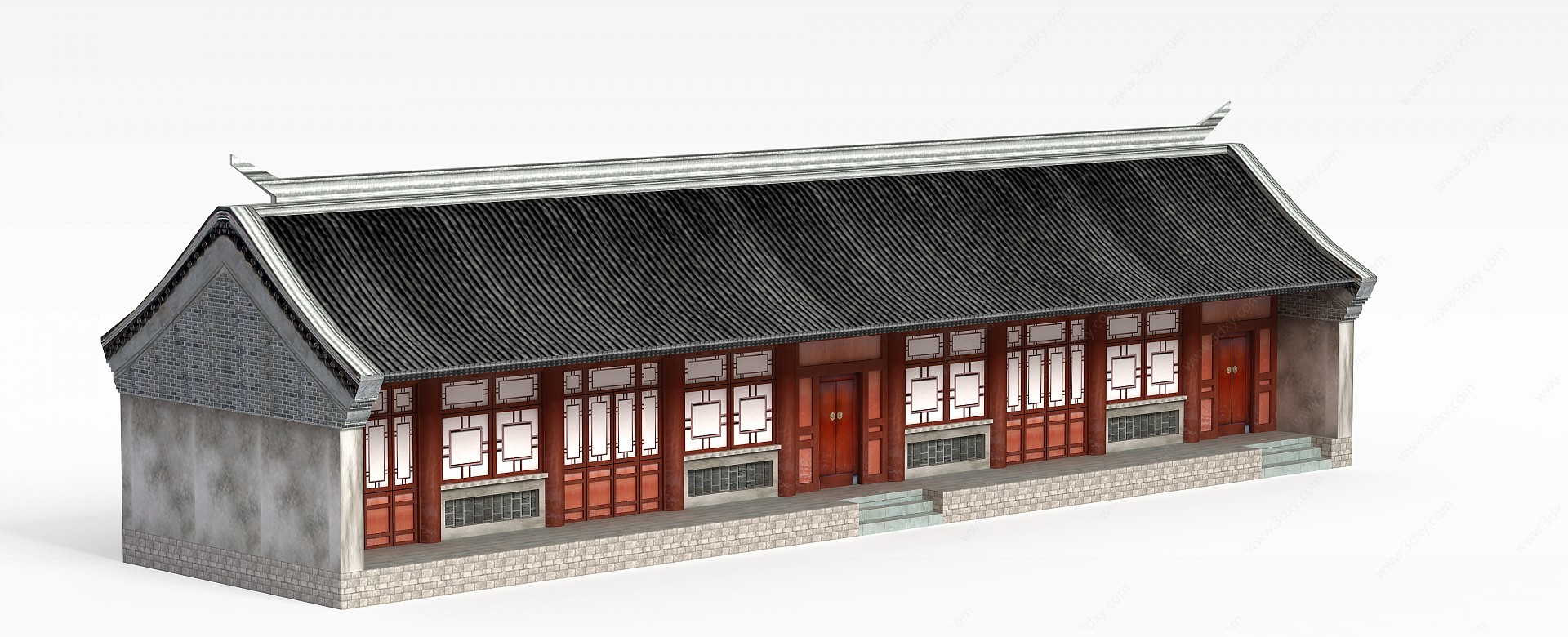 中式民居古代建筑3D模型