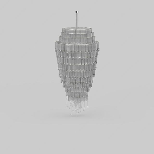 大厅水晶吊灯3D模型