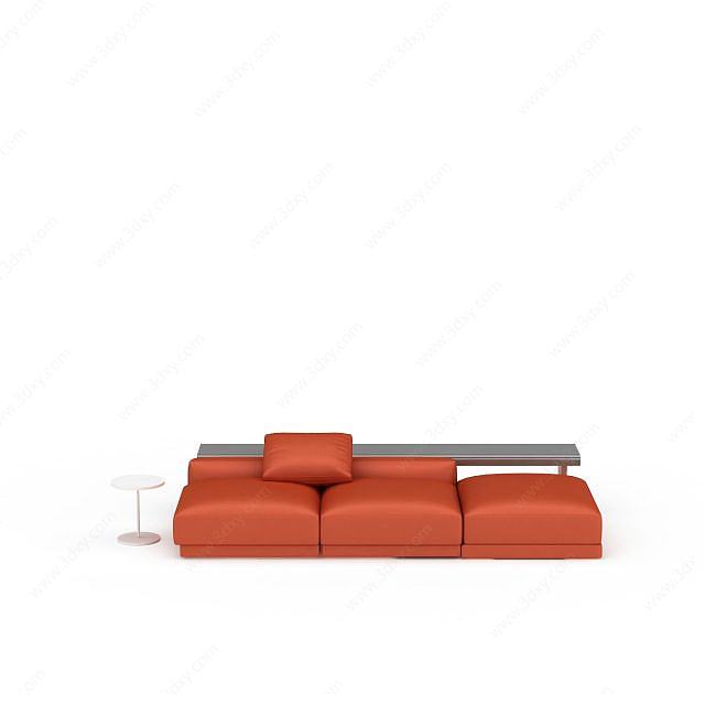 中式休闲沙发3D模型