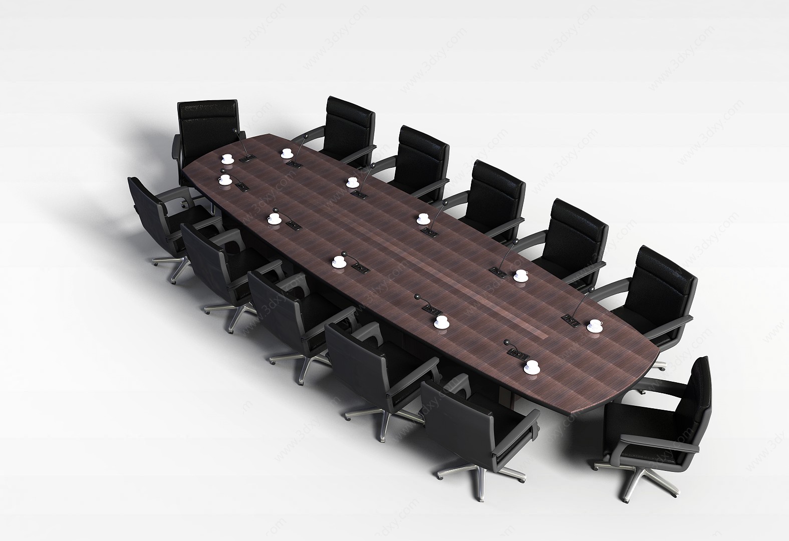小型会议桌椅3D模型