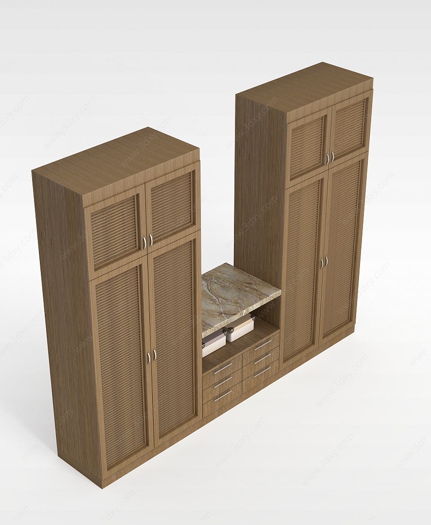 现代风格衣柜3D模型