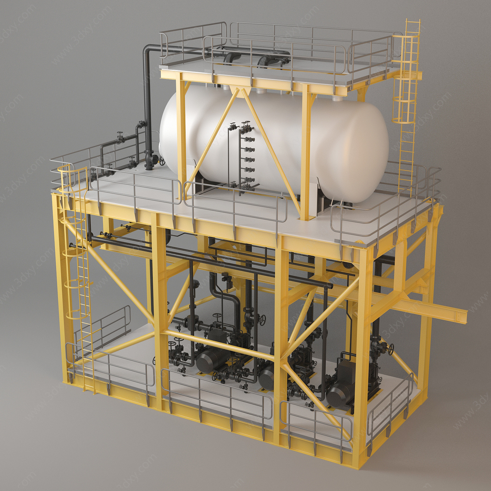 工厂设备组件3D模型