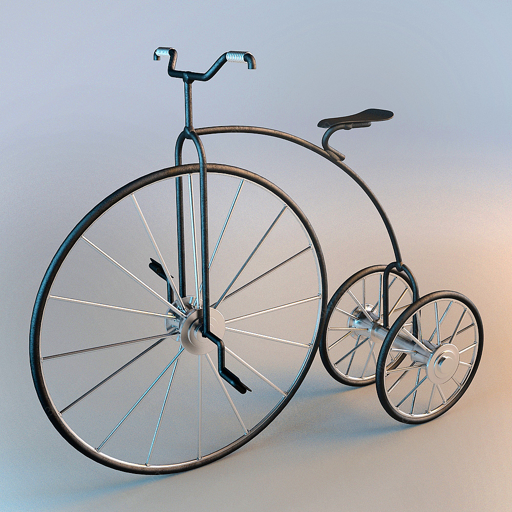 现代创意自行车3D模型