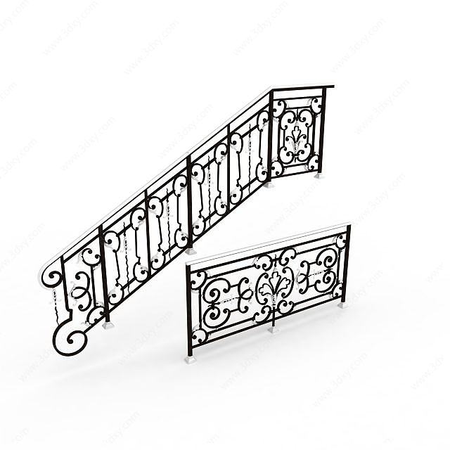 楼梯扶栏3D模型