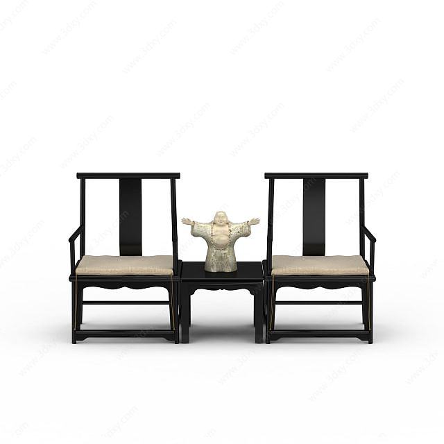 中式风格椅子3D模型