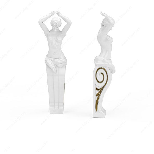 女人雕塑3D模型
