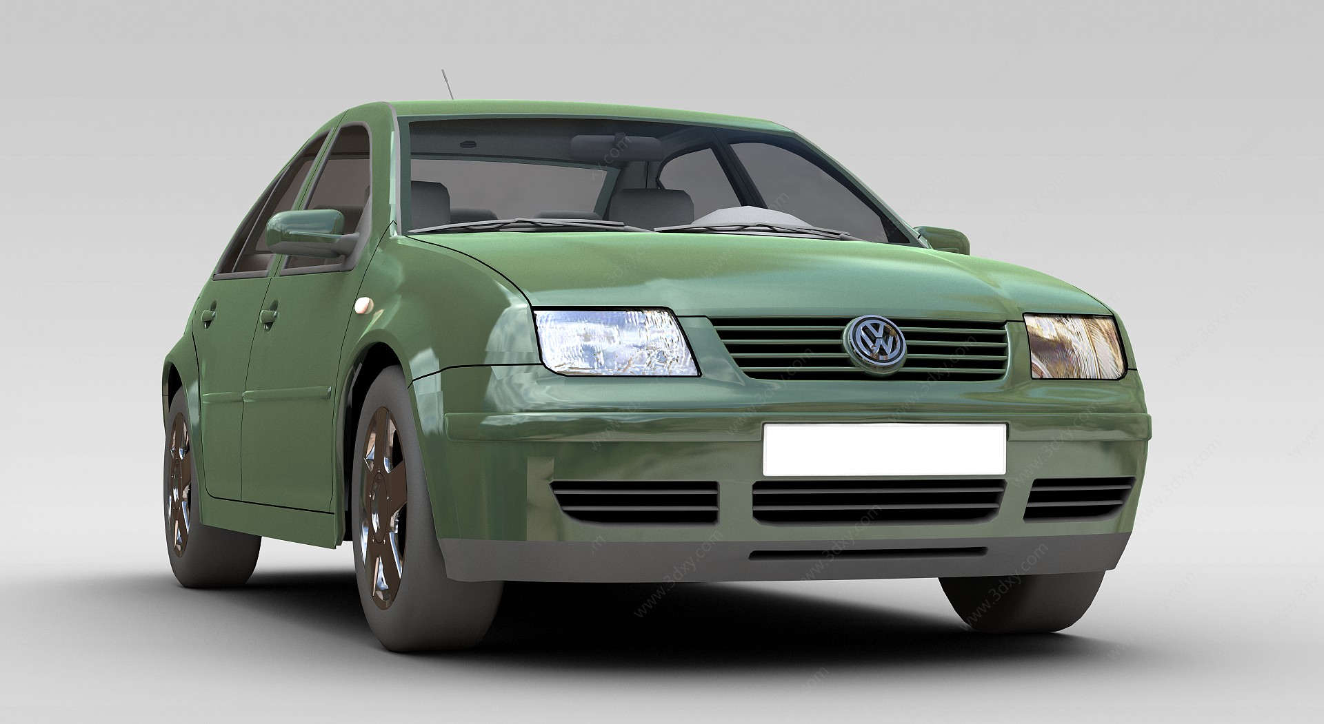 军绿色汽车3D模型