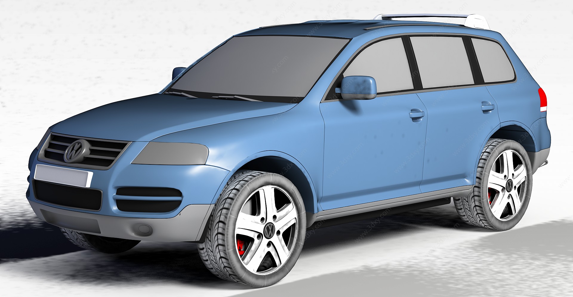 蓝色汽车3D模型