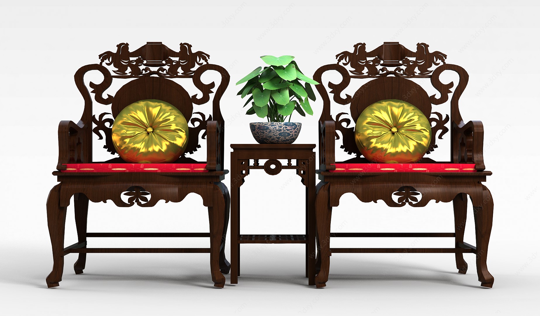 中式复古太岁椅3D模型