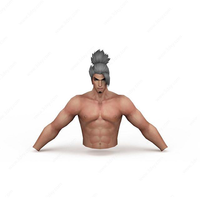 古代男子裸体3D模型