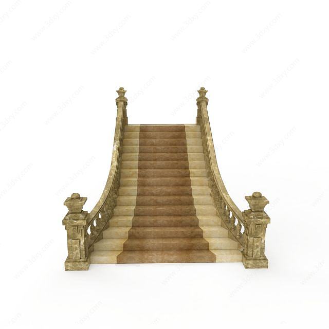 大理石楼梯3D模型