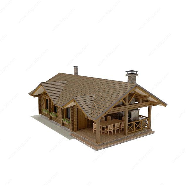 园林木屋3D模型