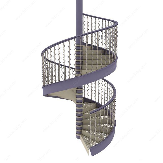 室内螺旋楼梯3D模型
