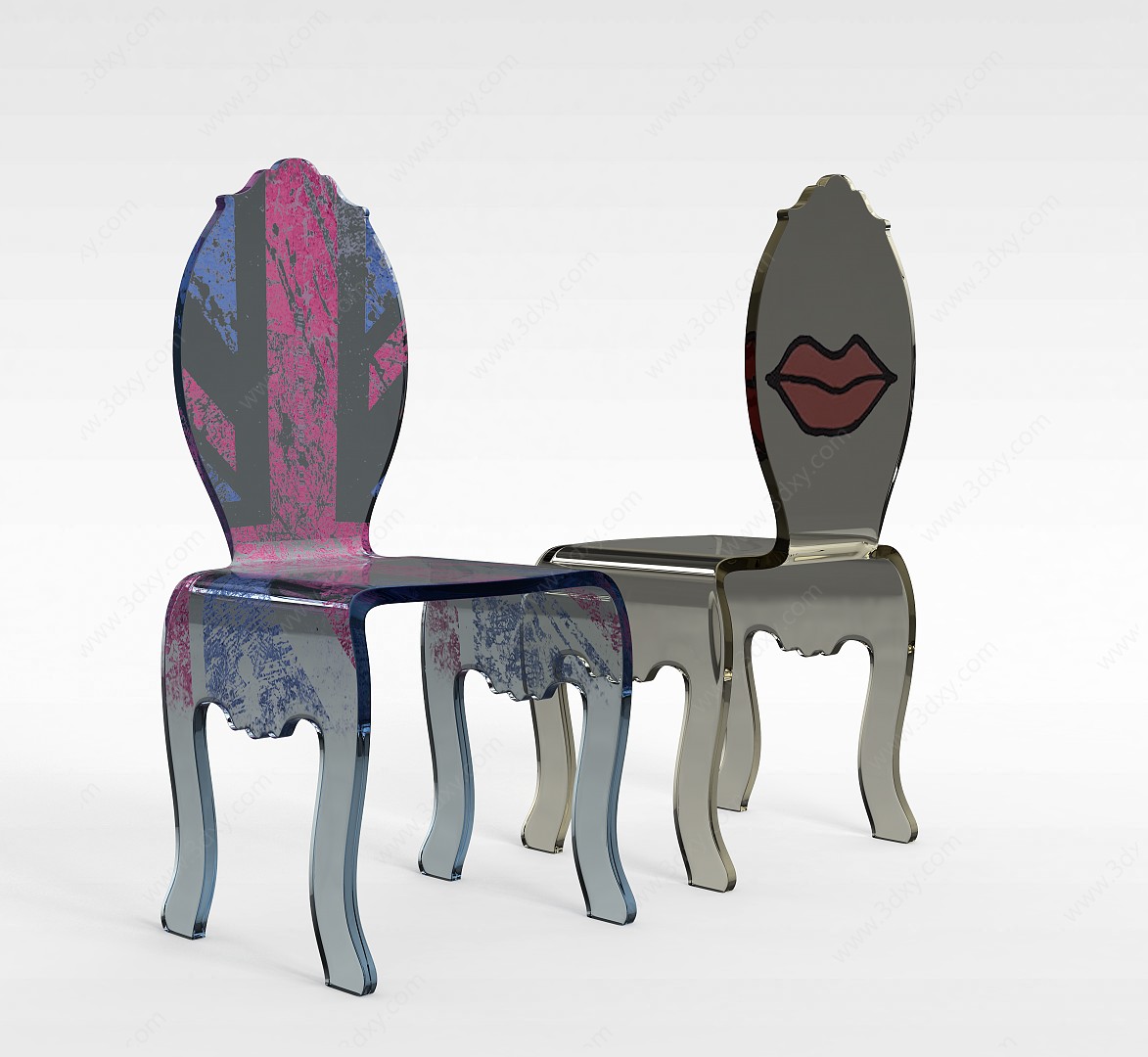 创意玻璃椅子3D模型
