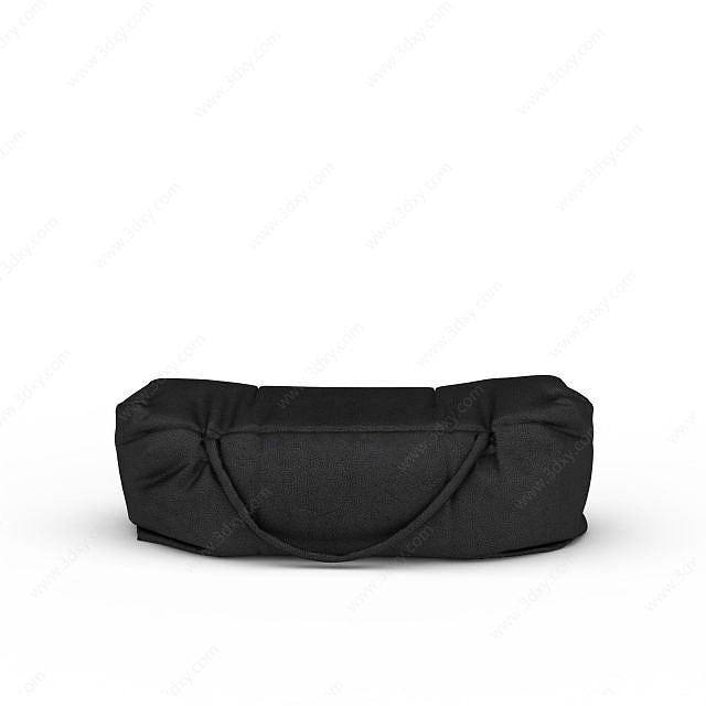 黑色行李包3D模型