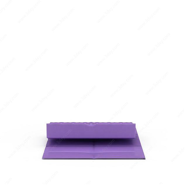 现代紫色地垫软包装饰3D模型