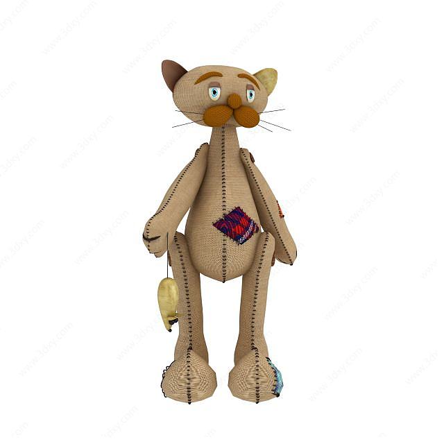 玩具猫布偶3D模型