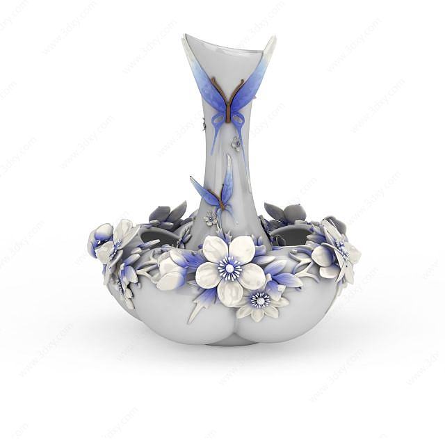 艺术陶瓷装饰花瓶3D模型